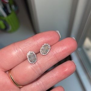 Kendra Scott Davie Silver/White Earrings